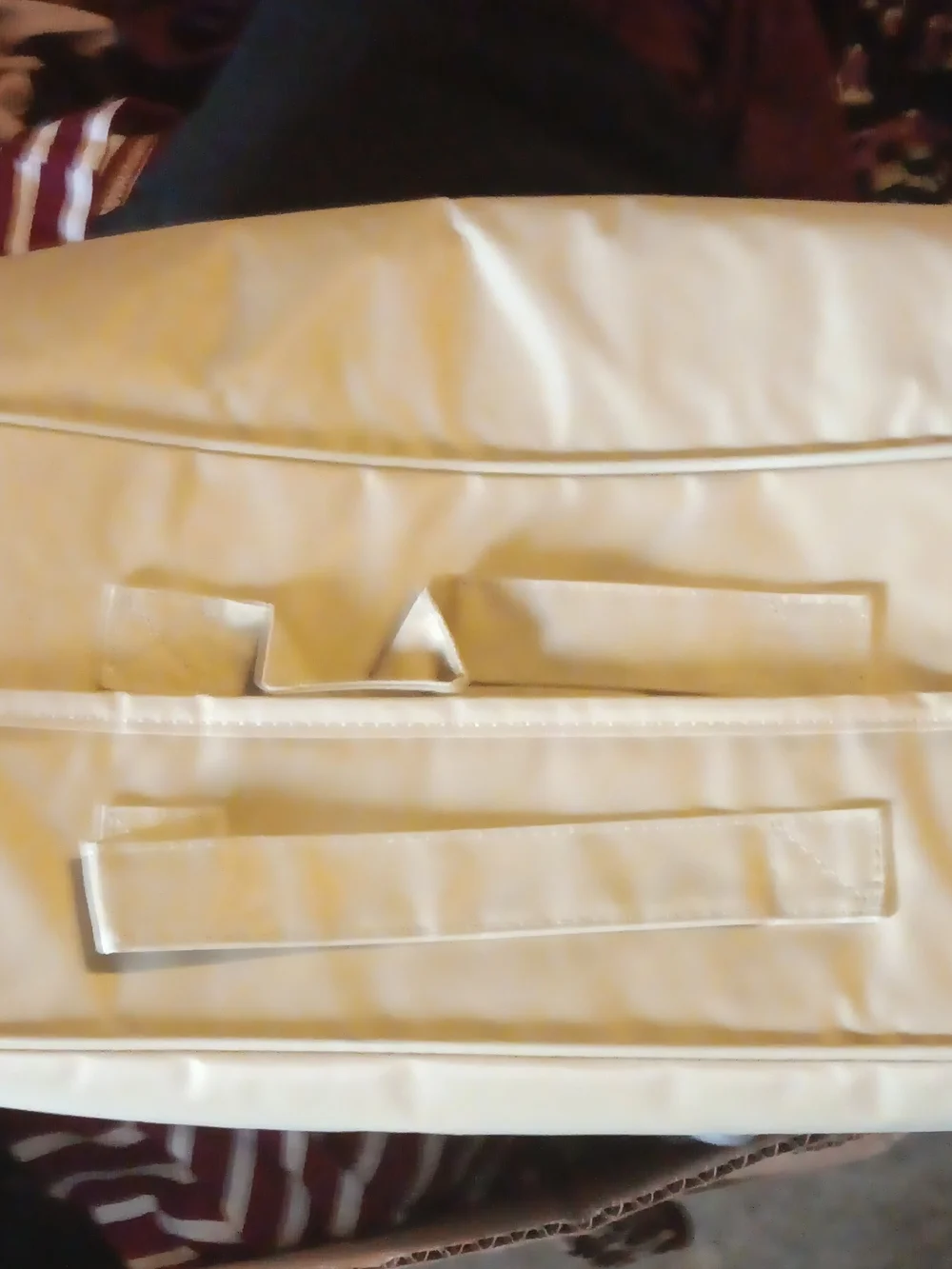 Cream Vinyl Travel Tote Organizer